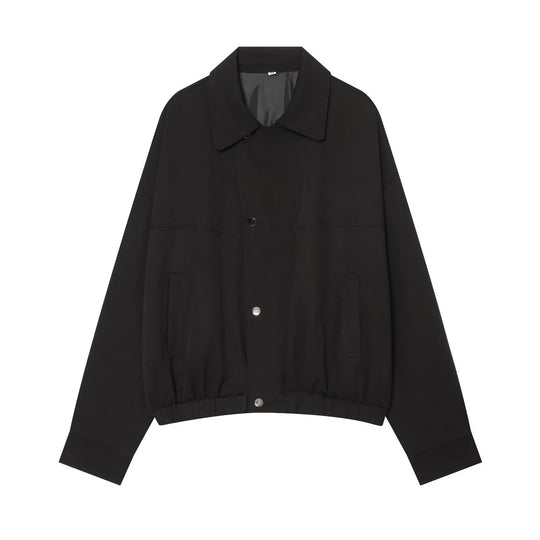 Damen Kurzgeschnittene Utility Blousonjacke mit Tunnelzugbund und aufgesetzten Eingrifftaschen Nord Taschen
