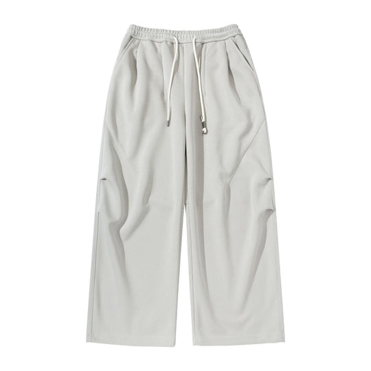 Damen Weite Cropped-Jogginghose aus French-Terry mit hohem Elastikbund, Kordelzug und Eingrifftaschen Nord Taschen