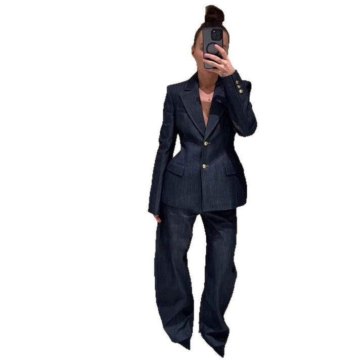 Damen Jeansblazer im modernen Look mit tailliertem Schnitt und praktischen Taschen