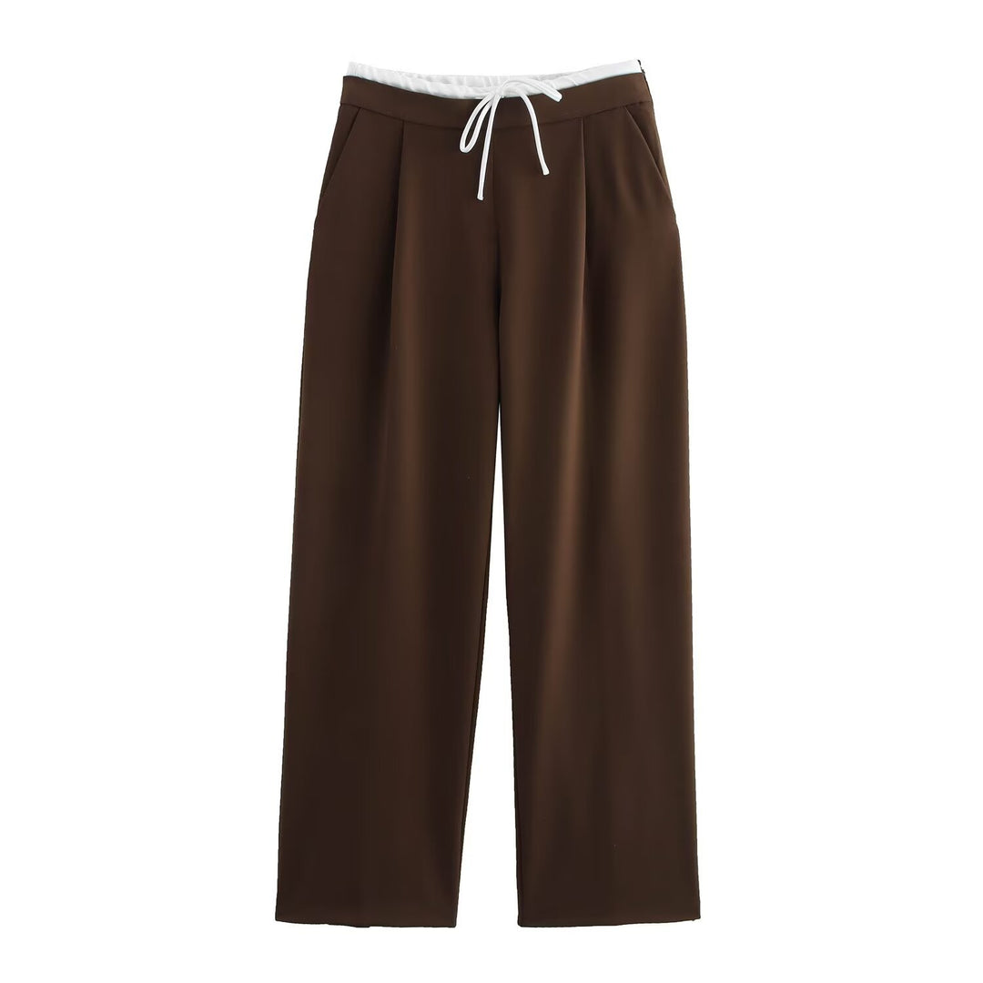 Damen 60+ weite Highwaist Palazzohose mit Tunnelzugbund und Bügelfalte Nord Taschen