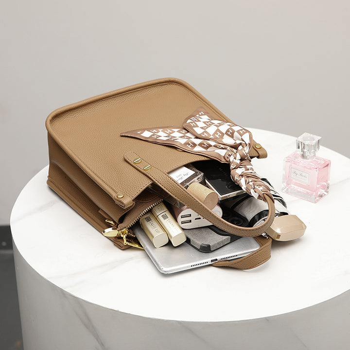 Damen Tragetasche mit elegantem Design und abnehmbarem Seiden-Schal Nord Taschen