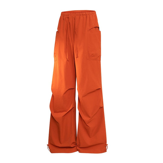 Herren Oversize-Cargohose im Tech-Look mit Tunnelzugbund, extra weitem Bein & verstellbaren Beinabschlüssen Nord Taschen