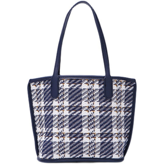 Damen moderne Shopper-Tasche mit klassischem Karomuster Nord Taschen