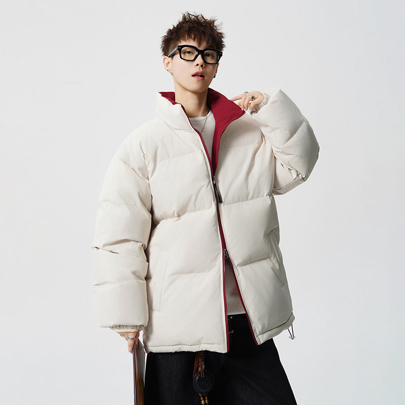Herren Kurz geschnittene Oversize Steppjacke mit hohem Kragen Nord Taschen
