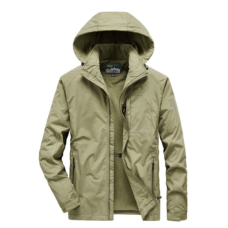 Herren Tech‑Hoodie‑Parka mit Mikrofleece‑Innenlage und verdeckten Reißverschlüssen Nord Taschen