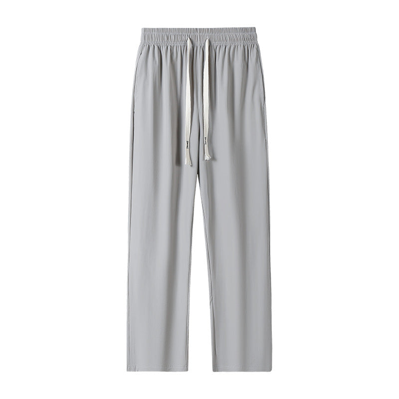Herren Leichte Relax-Fit-Loungehose aus atmungsaktivem Jersey mit elastischem Tunnelbund, breitem Kordelzug & geripptem Beinabschluss Nord Taschen
