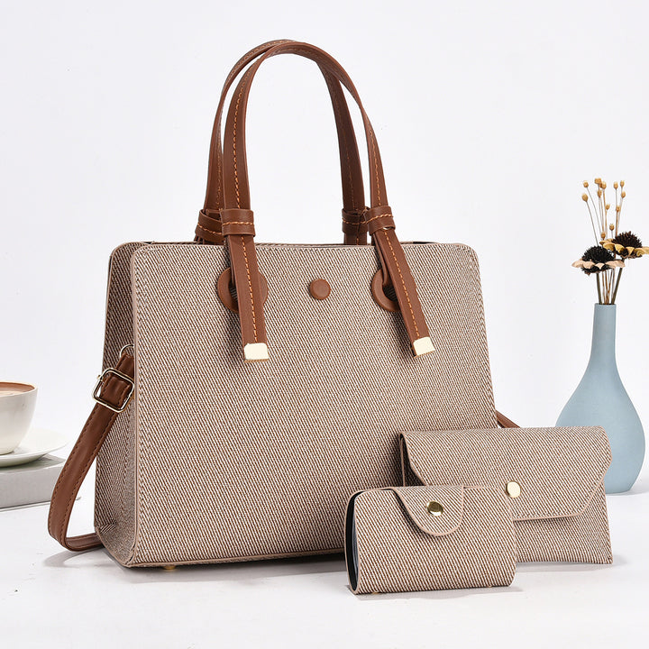 Damen modische Shopper-Tasche mit zusammenpassendem Mini-Portemonnaie von Nord Taschen