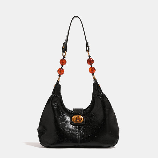Damen Hobo-Tasche mit innovativem Kettenhenkel und luxuriöser Struktur Nord Taschen