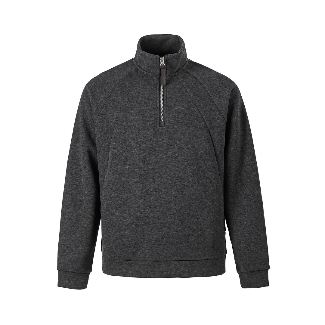Unisex Halb‑Zip Oversize Sweatshirt mit Stehkragen und Raglanärmeln Nord Taschen