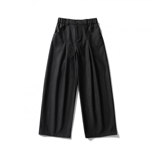 Damen Hochtaillierte Culotte‑Hose mit elastischem Rückenteil, soften Twill und dekorativen Vorderfalten Nord Taschen