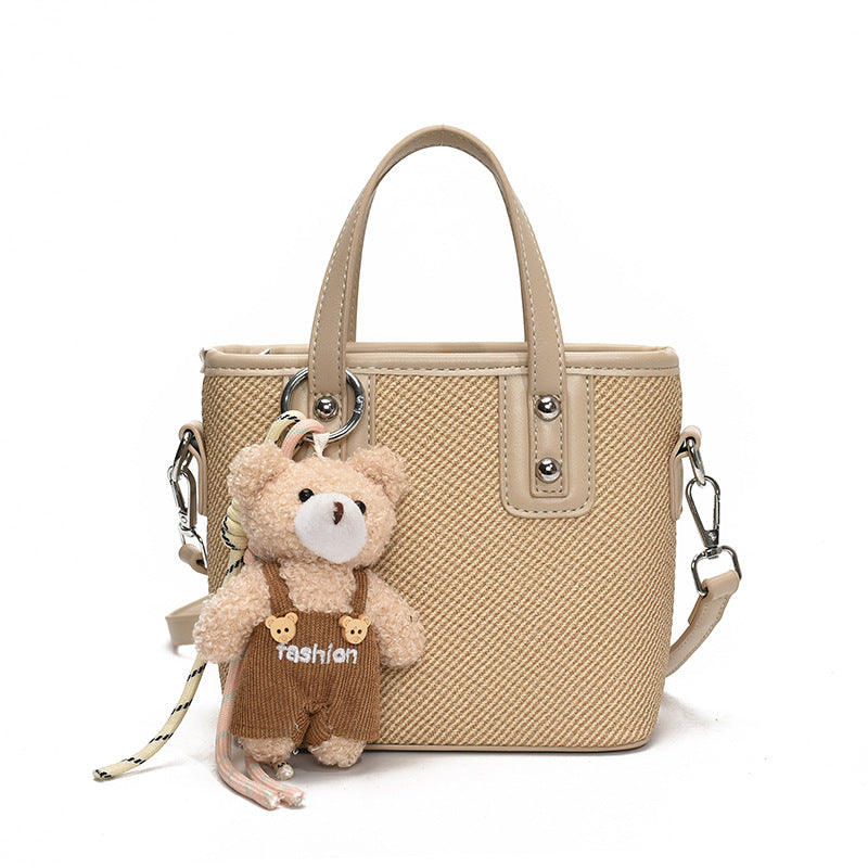Damen Umhängetasche mit niedlichem Teddy-Anhänger Nord Taschen