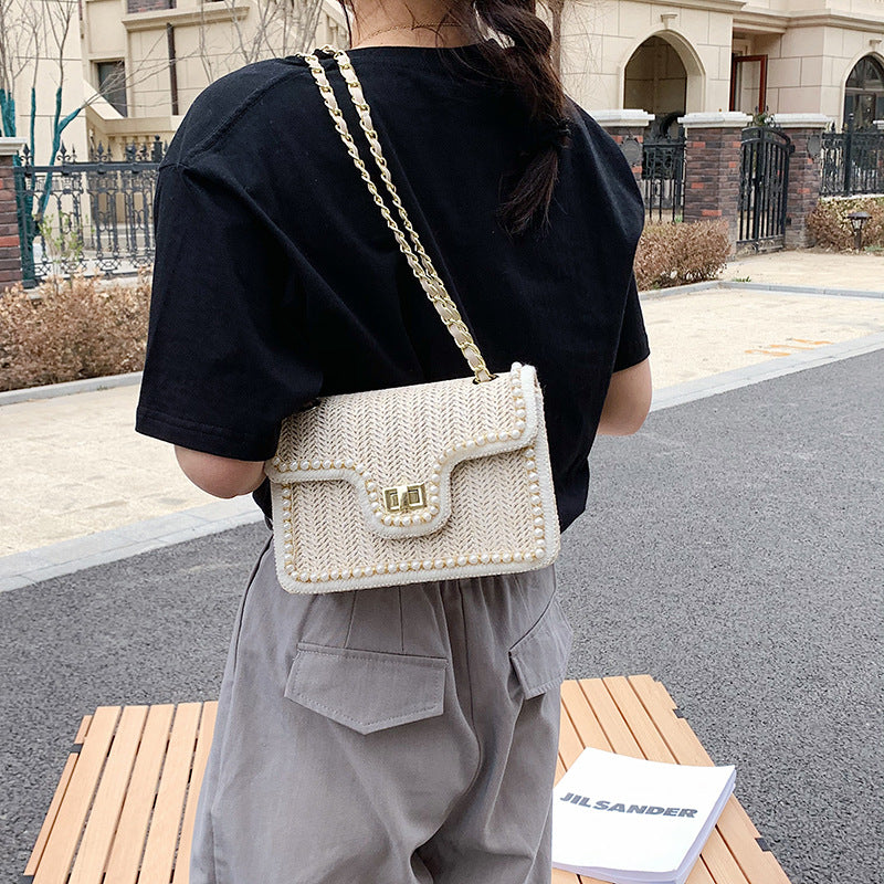Damen Umhängetasche mit elegantem Perlenbesatz | Nord Taschen