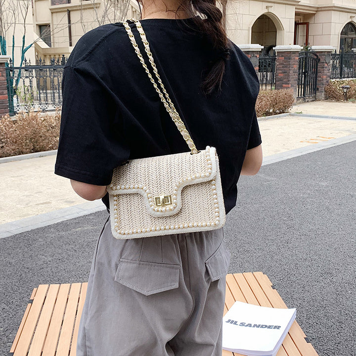 Damen Umhängetasche mit elegantem Perlenbesatz | Nord Taschen