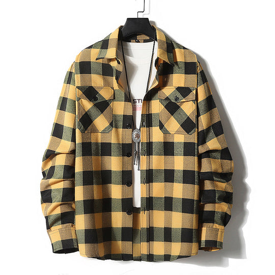 Herren Karo-Flanell-Hemdjacke mit Brusttaschen und relaxed Fit Nord Taschen