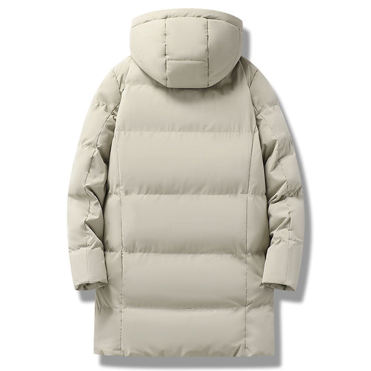 Herren langer gesteppter Winterparka mit Kapuze, wasserabweisender Außenhülle & wärmereflektierendem Innenfutter Nord Taschen
