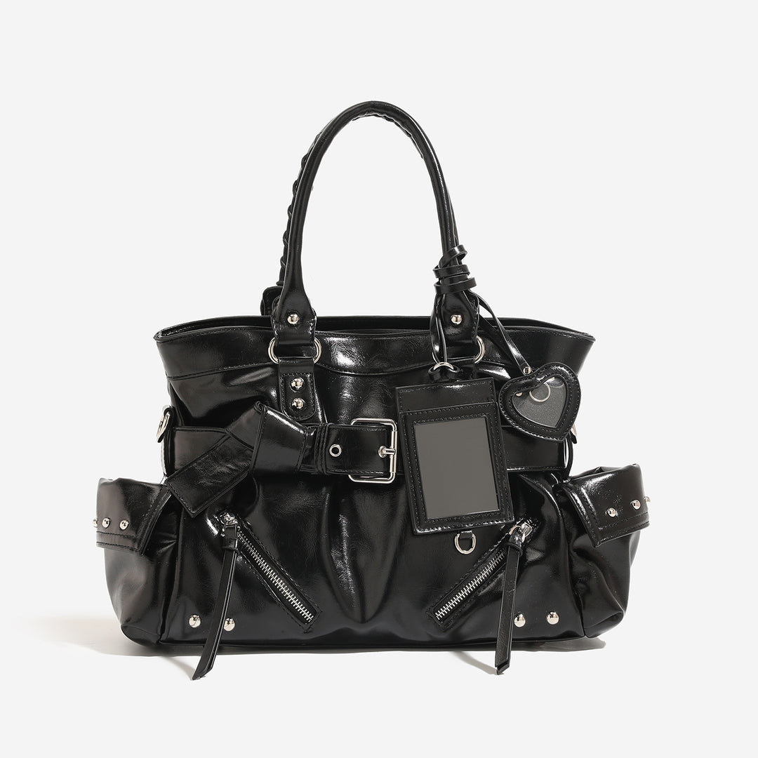 Damen elegantes und vielseitiges Handtaschenmodell mit praktischen Außentaschen Nord Taschen