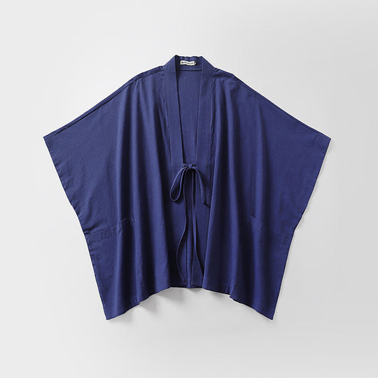 Damen Oversize Kimono-Cardigan mit Bindegürtel und Eingrifftaschen Nord Taschen