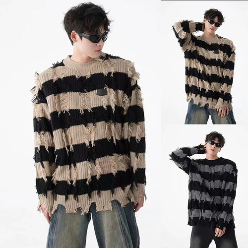 Herren Modischer Grobstrickpullover mit einzigartigem Design Nord Taschen