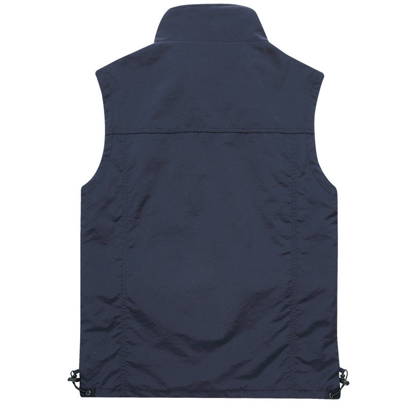 Herren leichte multifunktionale Utility-Weste mit Mesh-Futter und verstellbarem Saum Nord Taschen