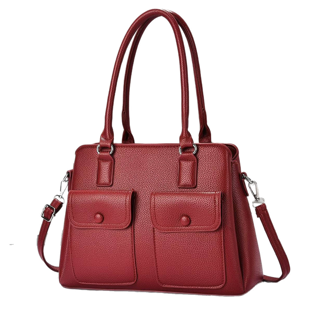 Damen elegante Handtasche mit doppeltem Taschenlayout Nord Taschen