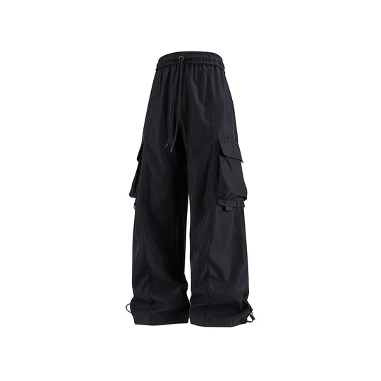 Herren weite Utility‑Cargohose im Baggy‑Cut mit Tunnelzugbund, großen Klappentaschen und verstellbarem Beinabschluss Nord Taschen