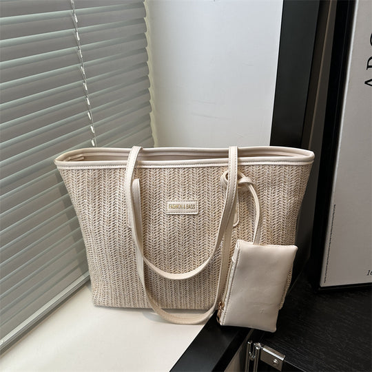 Damen Tragetasche mit geflochtenem Design und abnehmbarem Innenfach Nord Taschen