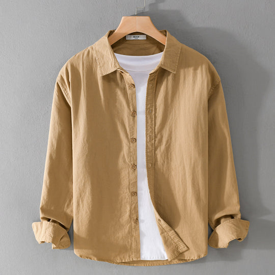 Herren Leichtes Layering-Hemd mit innenliegendem Jersey-Einsatz und entspanntem Schnitt Nord Taschen