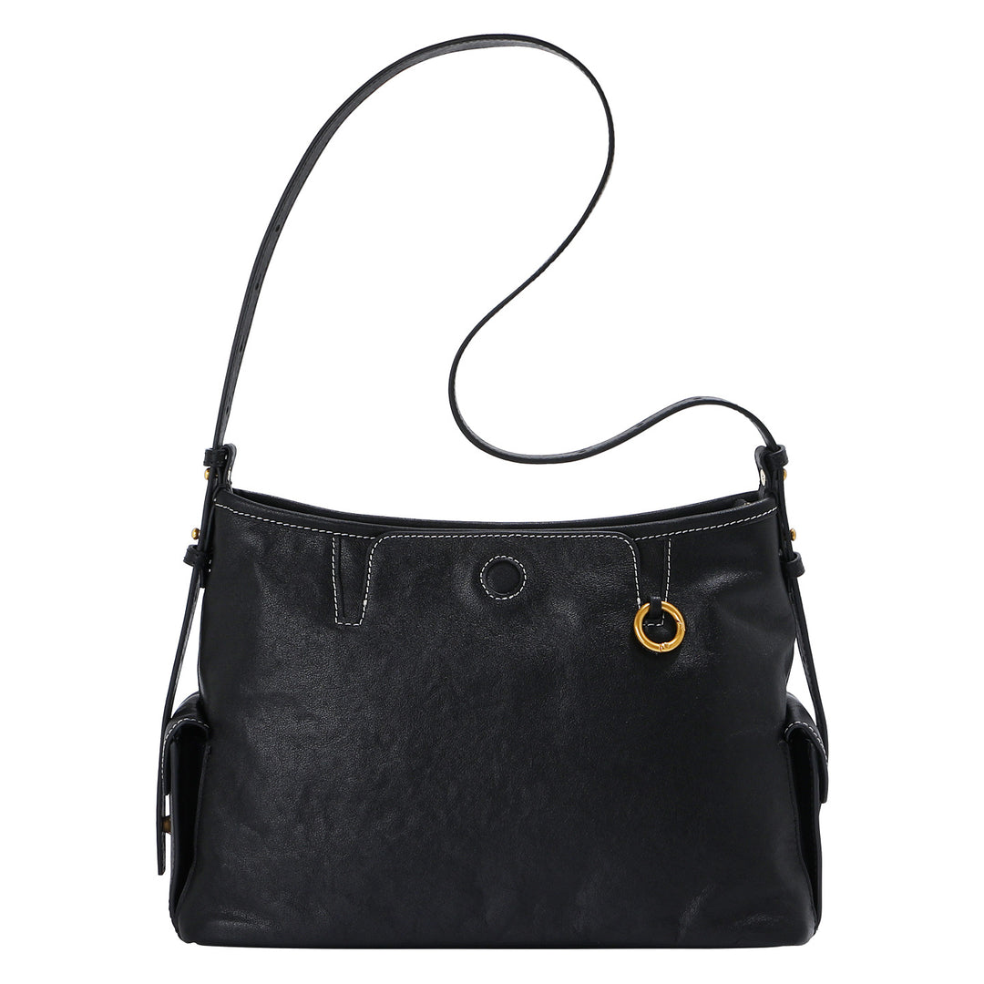 Damen handliche Schultertasche mit eleganten Strukturen Nord Taschen