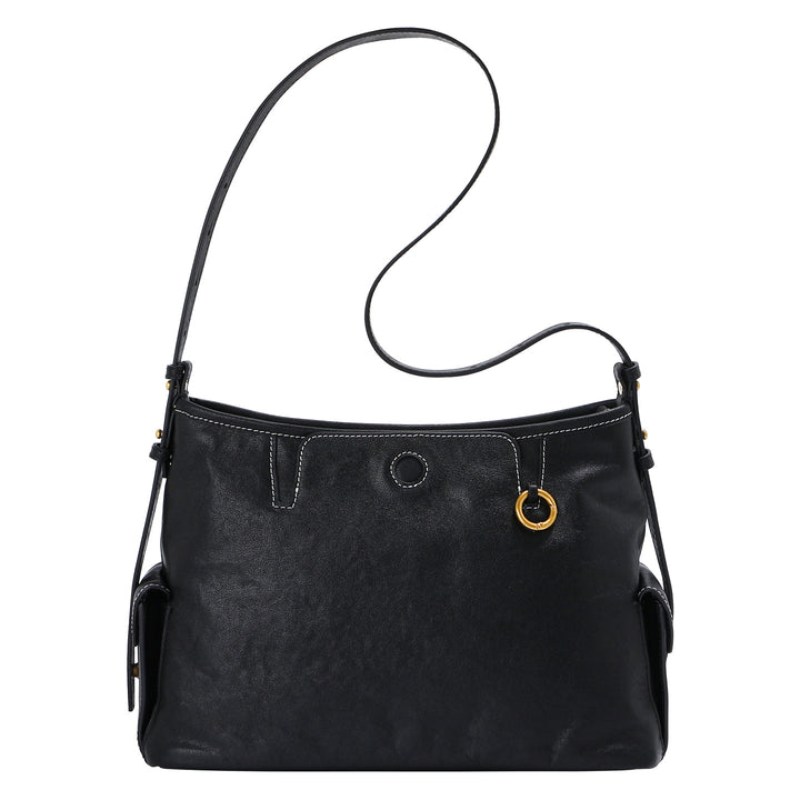 Damen handliche Schultertasche mit eleganten Strukturen Nord Taschen