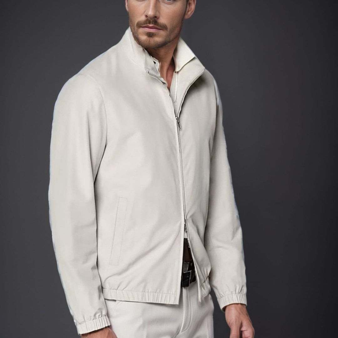 Herren Leichte Zip-Übergangsjacke mit Stehkragen und minimalen Nähten Nord Taschen