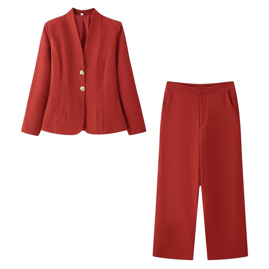Damen Taillierter Blazer mit V‑Ausschnitt, nahtfeiner Silhouette und Zierknöpfen Nord Taschen
