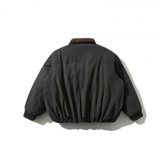 Herren Gepolsterte Bomberjacke mit Teddykragen, Pattentaschen und elastischem Saum Nord Taschen