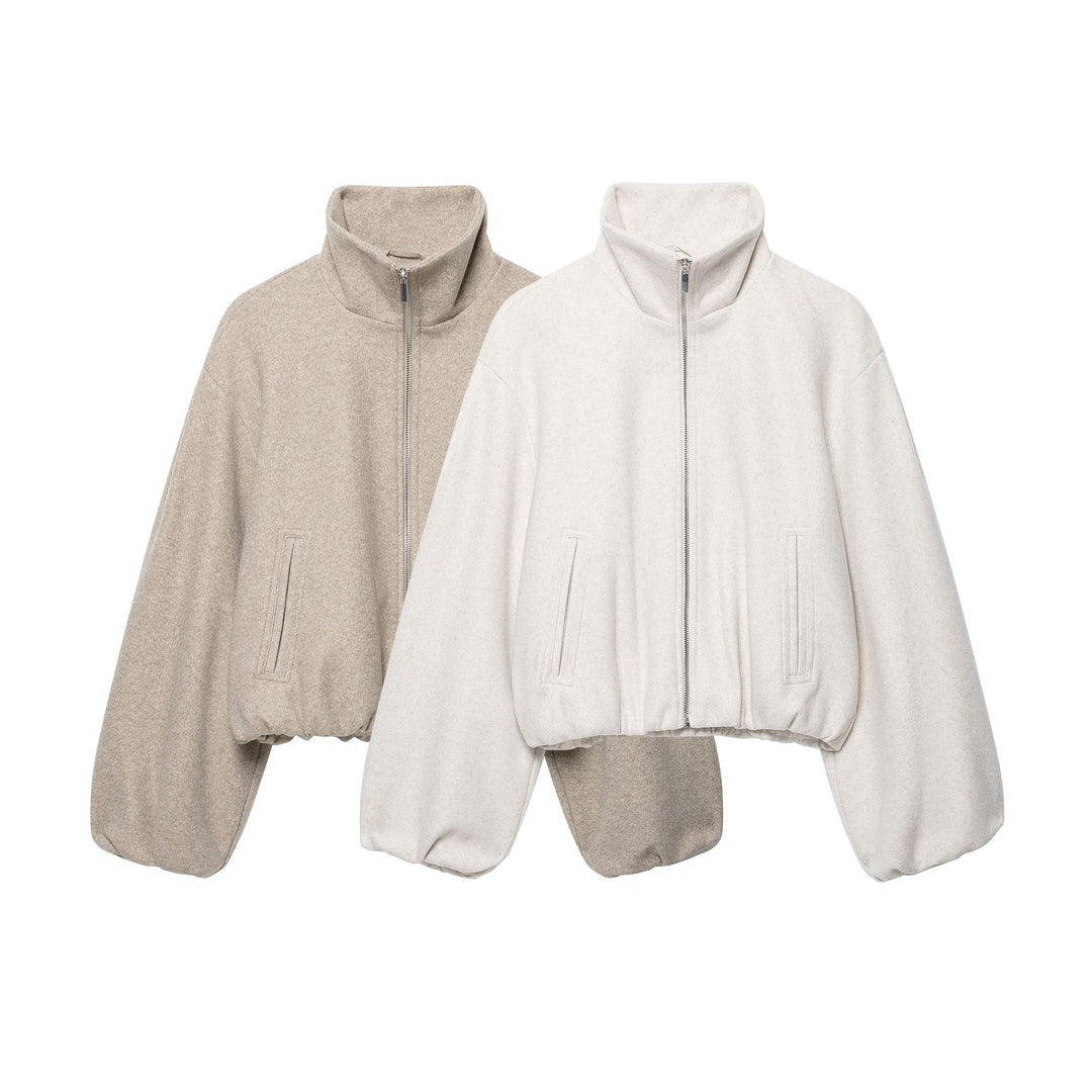 Damen Leichte wattierte Windjacke mit Stehkragen und Polka‑Dot‑Print Nord Taschen