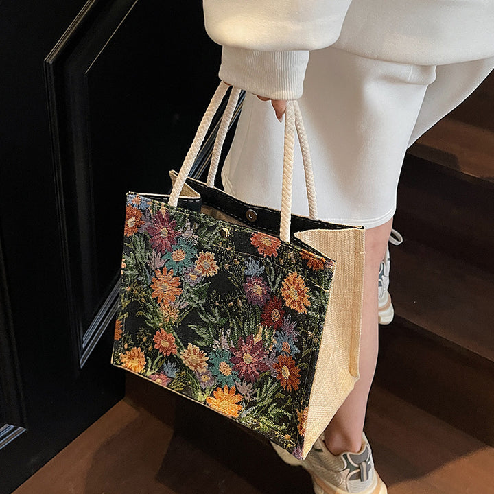 Damen Einkaufstasche mit floralem Design und robusten Tragegriffen Nord Taschen