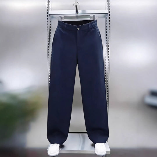 Herren Weite Chinohose mit hoher Taille und elastischem Rückbund Nord Taschen