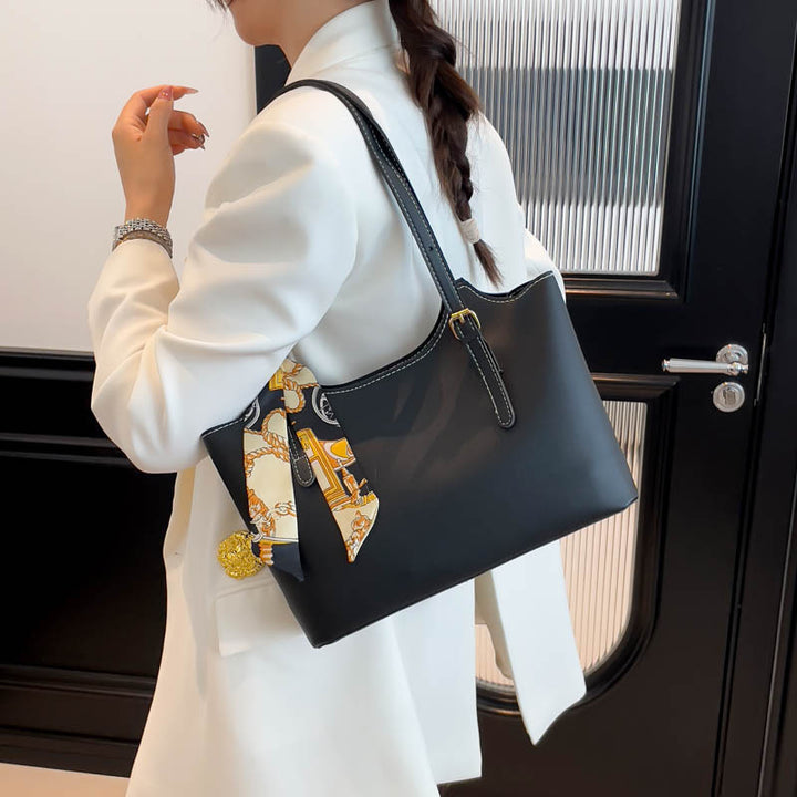 Damen elegante Shopper-Tasche mit abnehmbarem Schalsdetail Nord Taschen