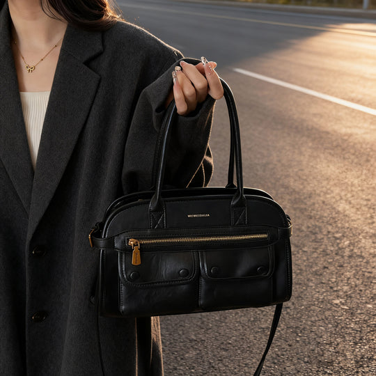 Damen organische Leder Tragetasche mit multifunktionalen Fächern Nord Taschen