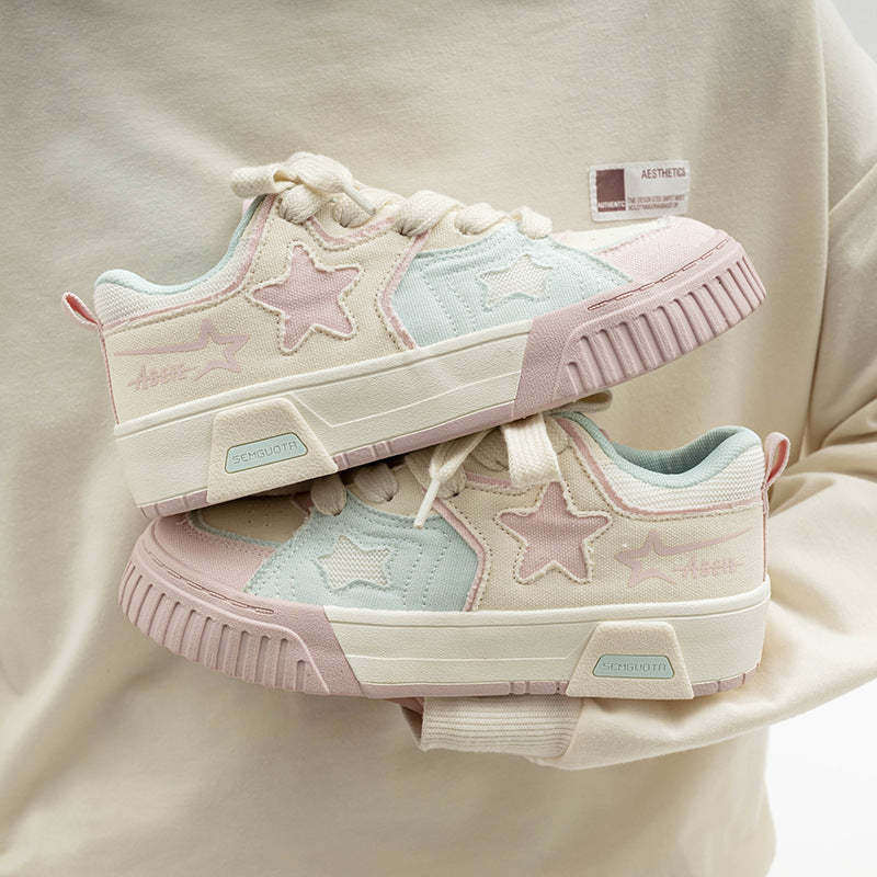 Damen Sneakers mit stilvollem Sternenmuster und bequemer Sohle Nord Taschen