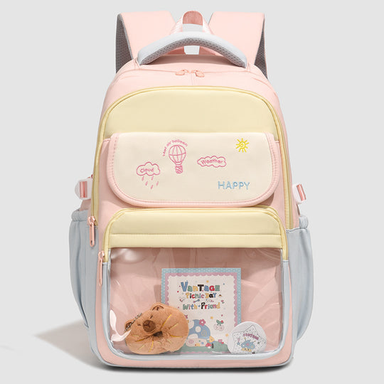 Damen Freizeit-Rucksack mit transparentem Sichtfach und kreativem Aufdruck Nord Taschen
