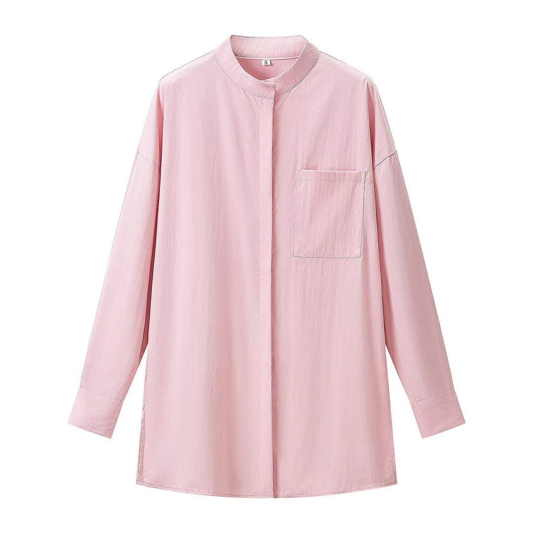 Damen Dreiteiliges Relax-Loungewear-Set mit Stehkragen, elastischer Highwaist-Hose und Wickelrock Nord Taschen