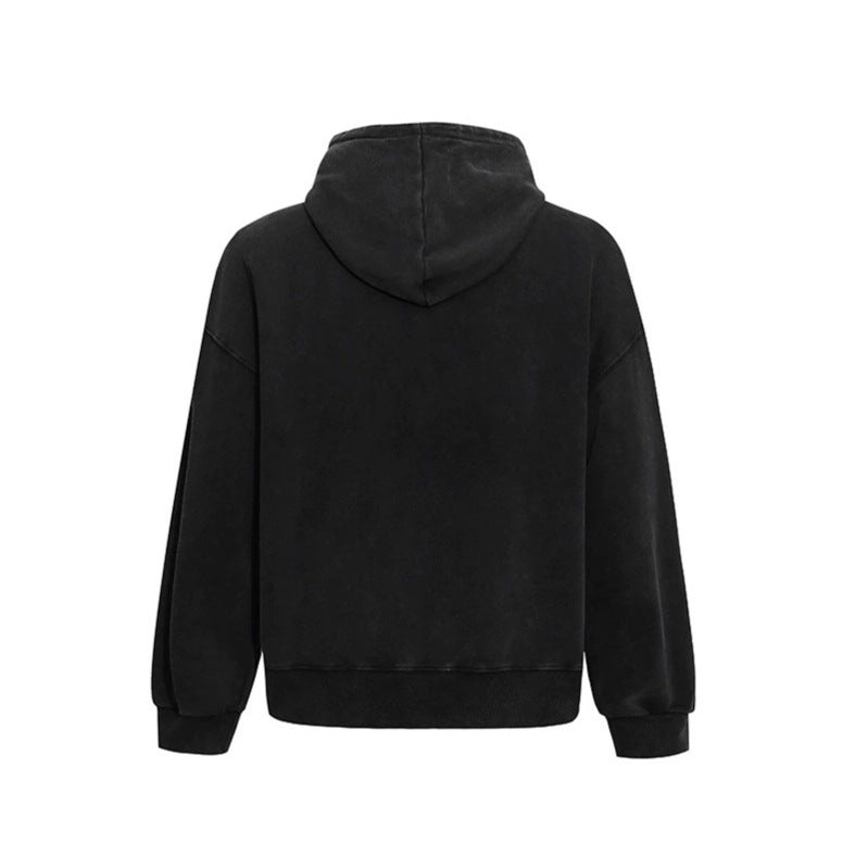 Damen Lässiges Oversize-Hoodie mit Typo-Frontprint, abgesenkten Schultern und Kängurutasche Nord Taschen