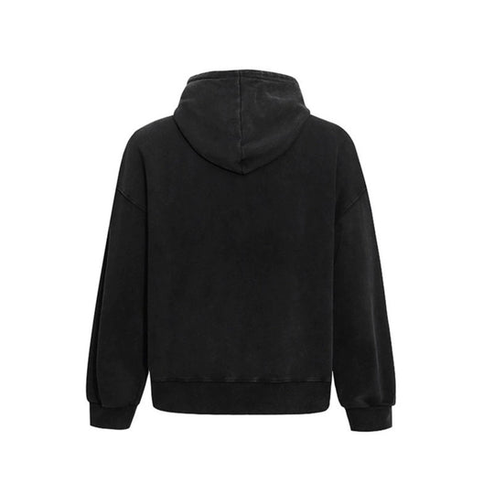 Damen Lässiges Oversize-Hoodie mit Typo-Frontprint, abgesenkten Schultern und Kängurutasche Nord Taschen