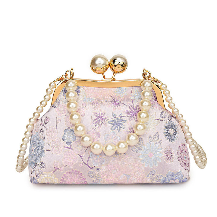 Damen elegante Clutch-Tasche mit kunstvollen Perlenakzenten Nord Taschen