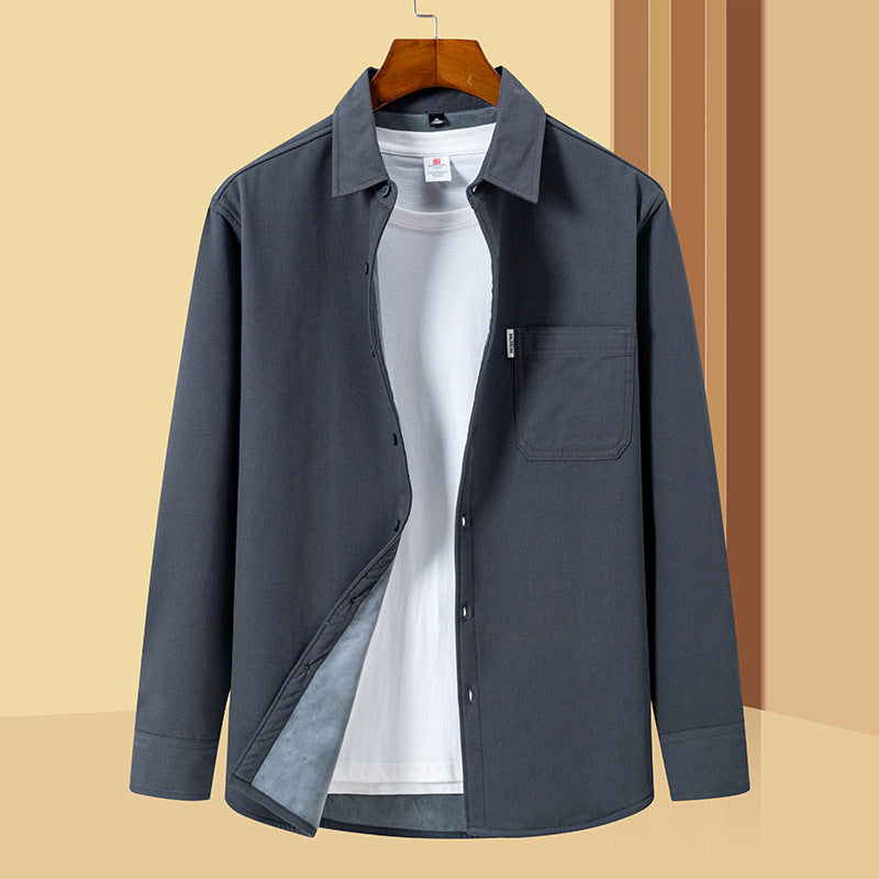 Herren Lässiges Utility-Overshirt aus Canvas mit Brusttasche und verstärkten Nähten Nord Taschen