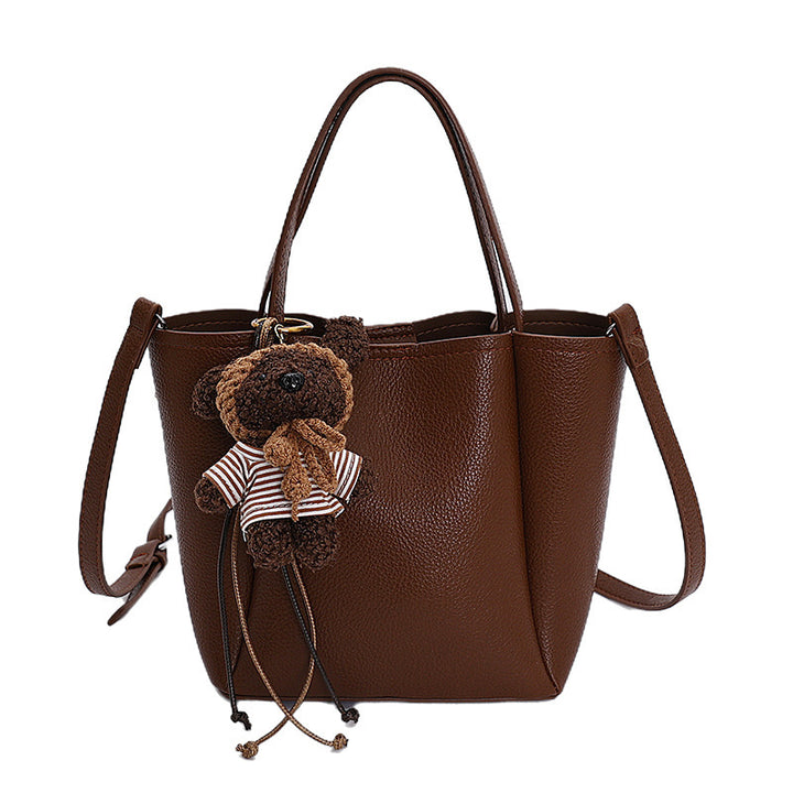 Damen Tragetasche mit niedlichem Teddy-Anhänger Nord Taschen
