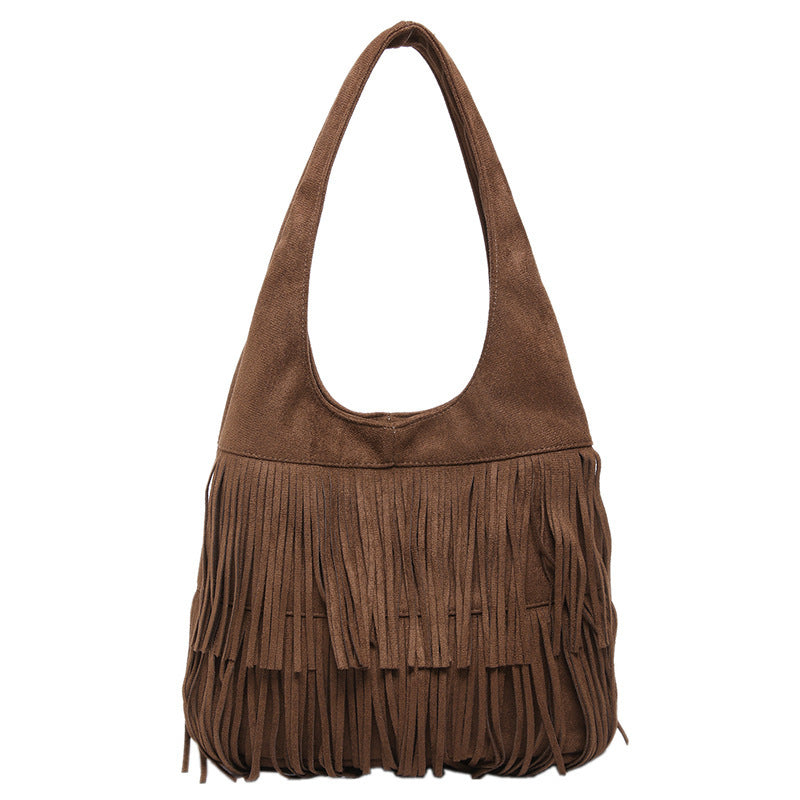 Damen Schultertasche mit Fransen Nord Taschen