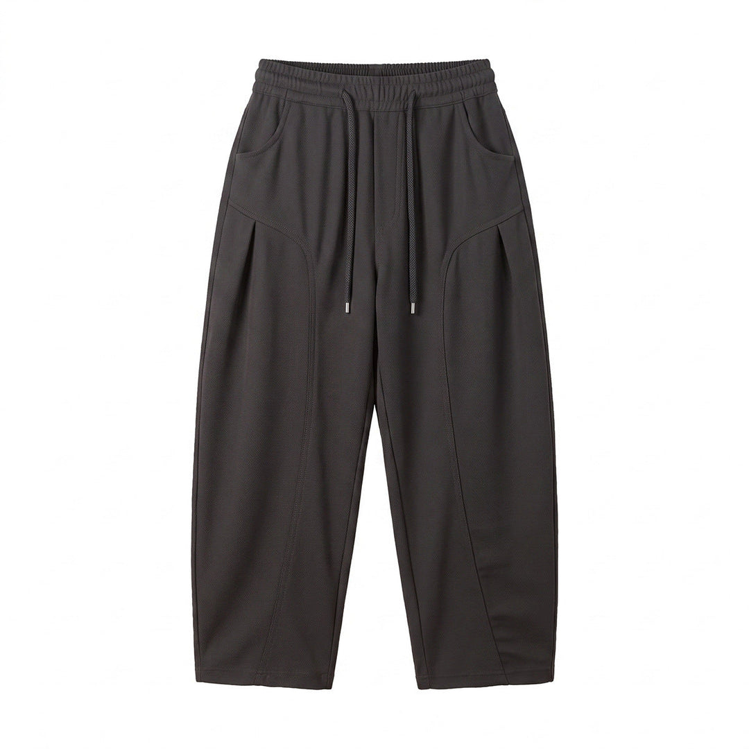Damen Relaxed-Cropped Jogpant mit Tunnelzug, seitlichen Falten und Eingrifftaschen Nord Taschen