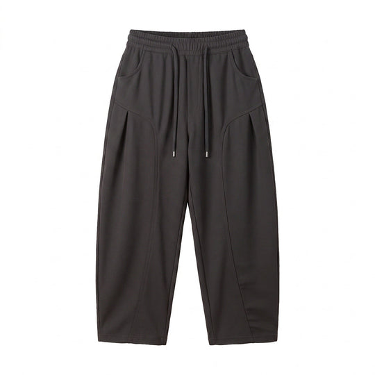 Damen Relaxed-Cropped Jogpant mit Tunnelzug, seitlichen Falten und Eingrifftaschen Nord Taschen