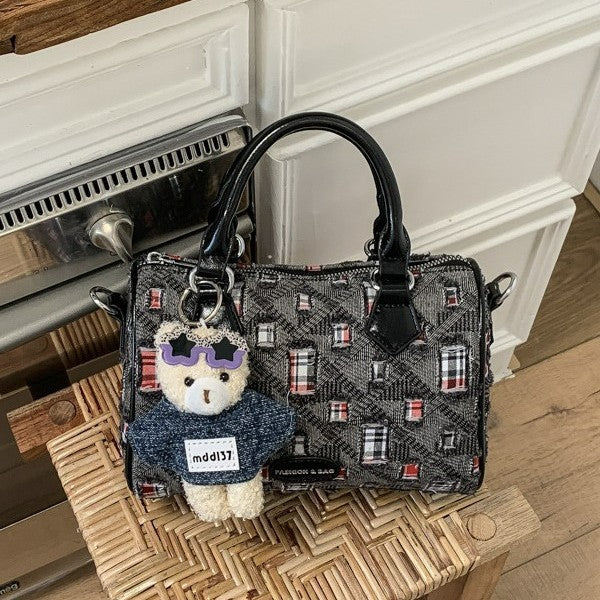 Damen modische Handtasche mit abnehmbarem Tieranhänger Nord Taschen
