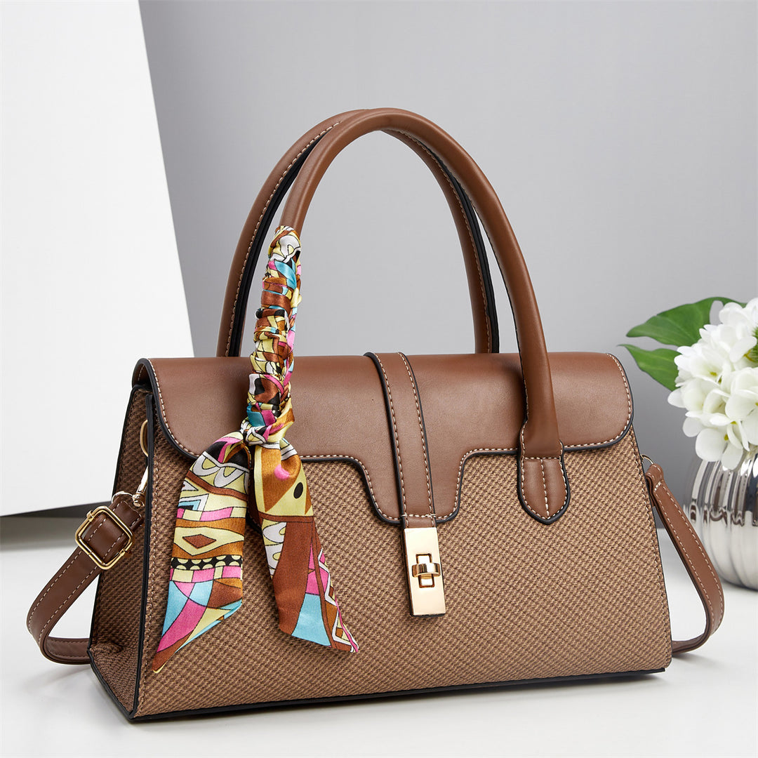 Damen Handtasche mit modischem Design und abnehmbarem Schal Nord Taschen
